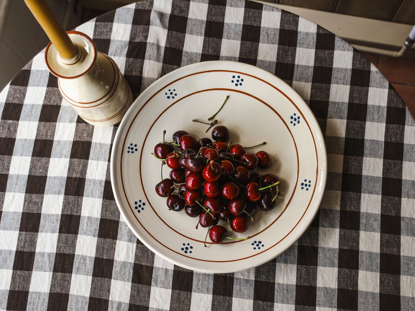 The Margot Chocolat Gingham Tablecloth