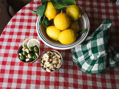 The Margot Rouge Gingham Tablecloth