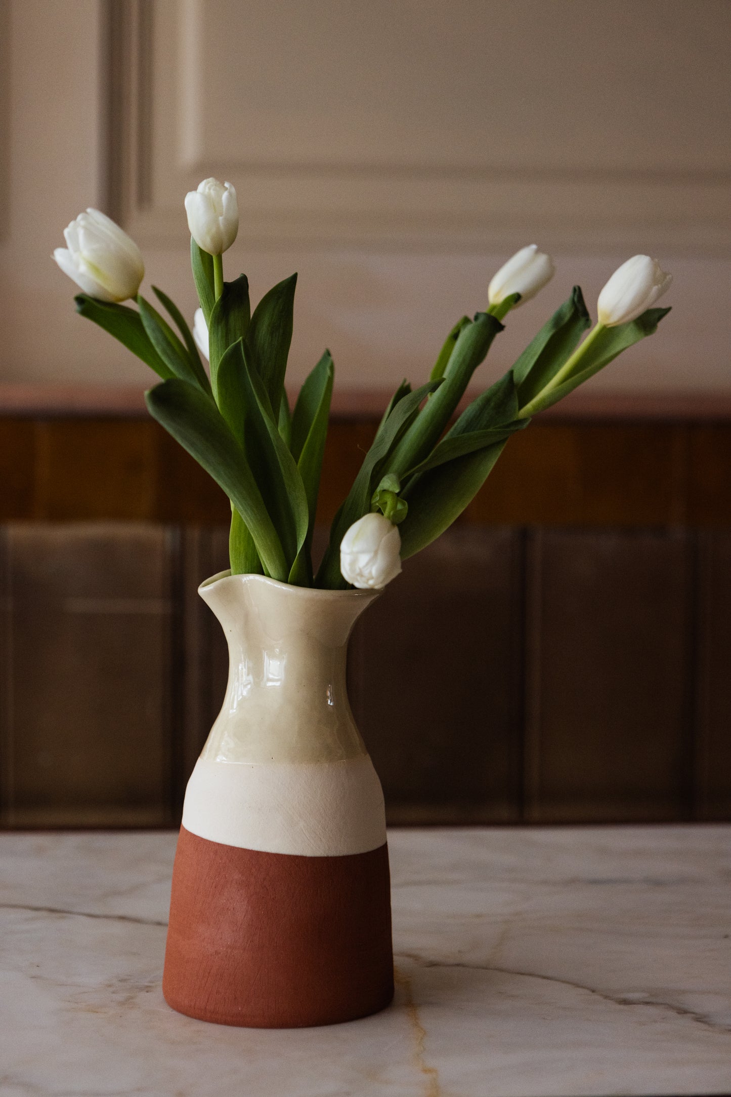 The Margot Carafe - Cream and Terracotta