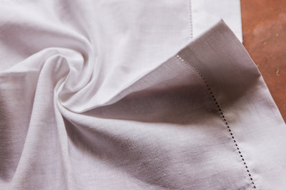 The Margot Hand-embroidered White Linen Napkin