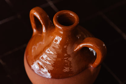 The Margot Doll Vase - Half Glazed Terracotta