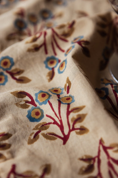 The Margot Floral Handblock Printed Napkin